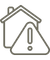 House icon with a warning triangle