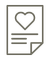 Heart on document icon
